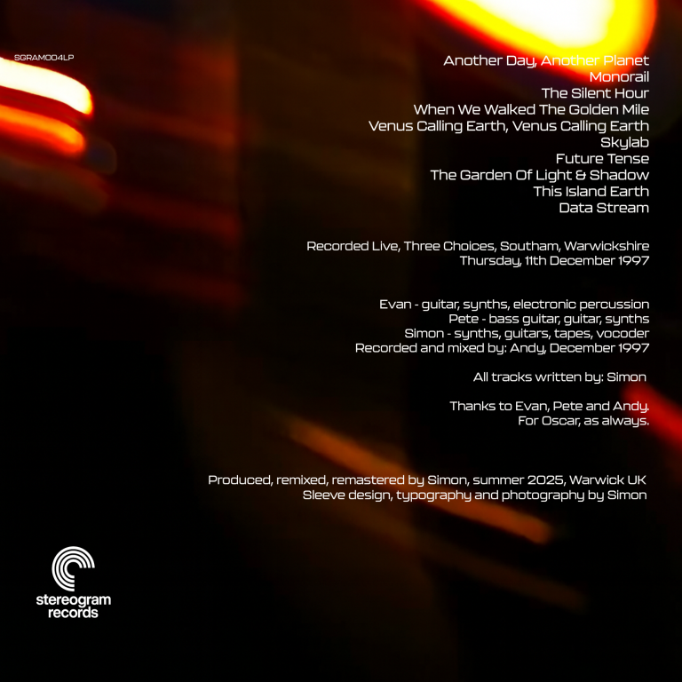 Cathode Ghosts - Live At The Three Choices, Southam, December 1997 Cathode Ghosts - Live At The Three Choices, Southam, December 1997