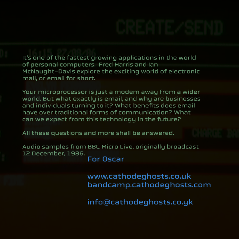 Cathode Ghosts, I Actually Fell In Love By Electronic Mail, 2025 Cathode Ghosts, I Actually Fell In Love By Electronic Mail, 2025