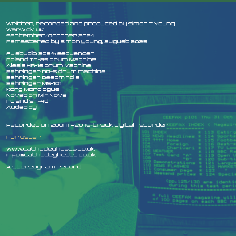 Cathode Ghosts, Push-Button Instant Information, 2025 Cathode Ghosts, Push-Button Instant Information, 2025